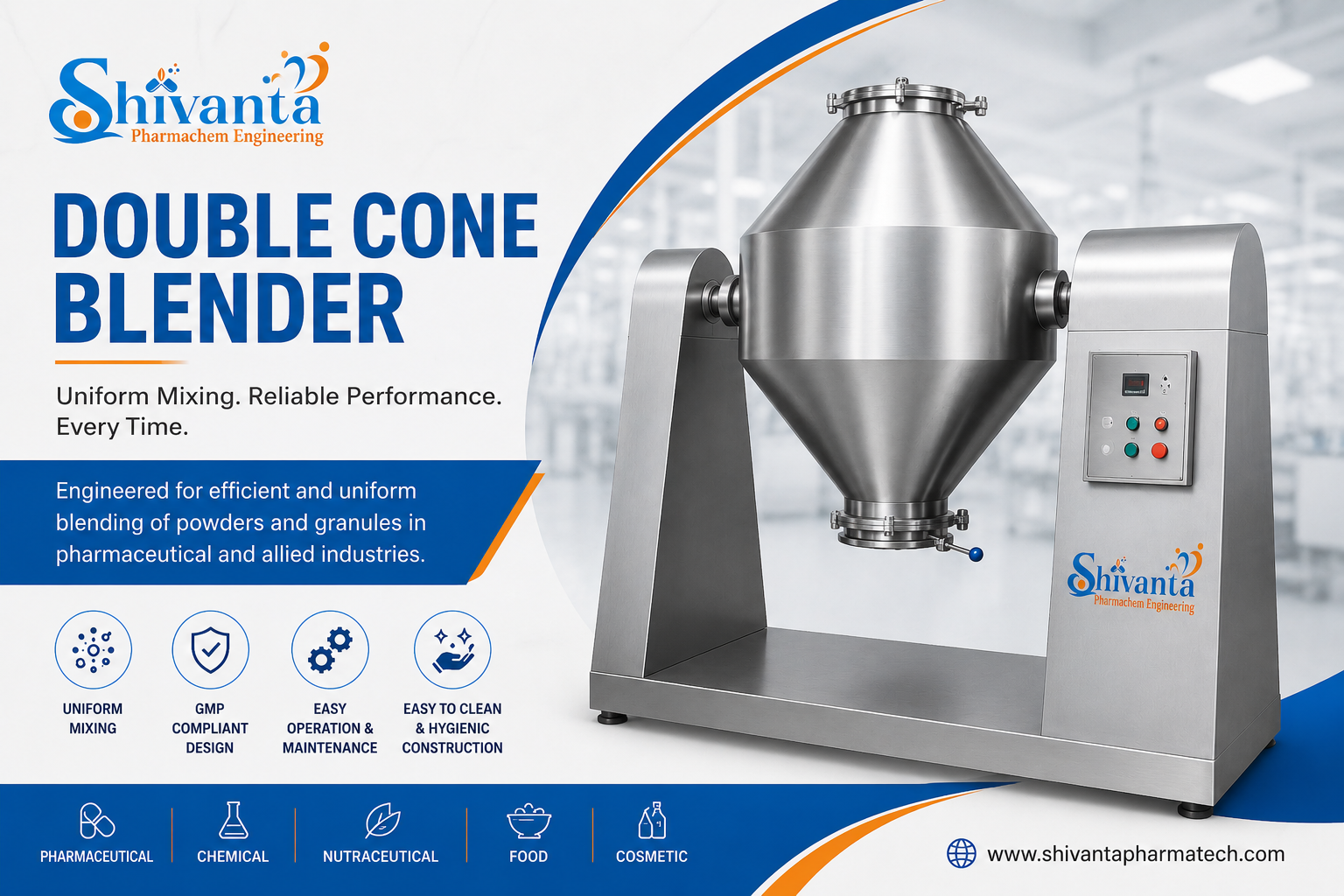 Double Cone Blender Manufacturer in Vadodara