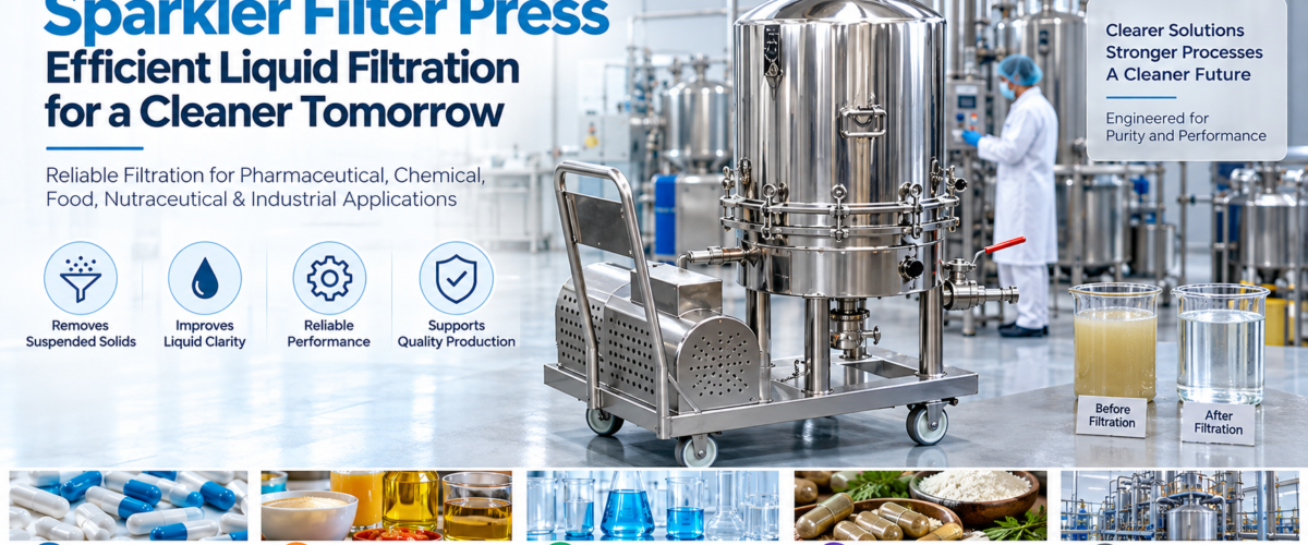 Sparkler Filter Press Manufacturer in India for industrial liquid filtration