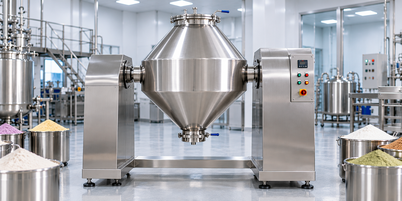 Industrial Blender Machine for Pharmaceutical, Food and Chemical Powder Processing