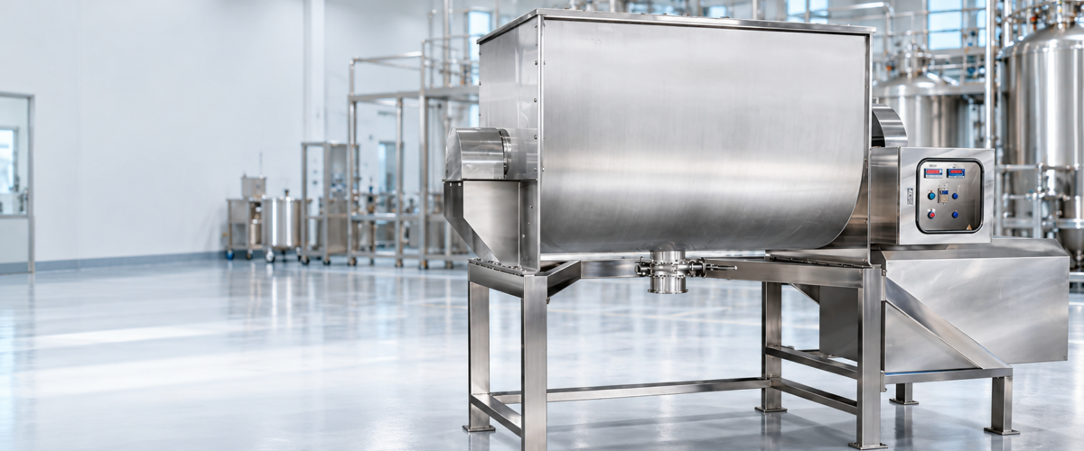 Industrial ribbon blender machine manufacturer in Vadodara for pharmaceutical and powder processing